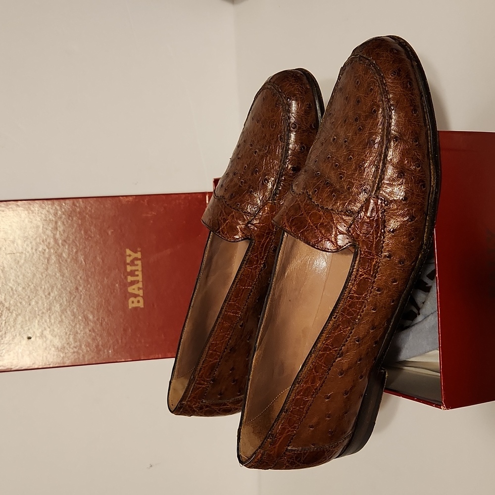 Men's bally shoes.  Super rare ostrich. Size 11D..